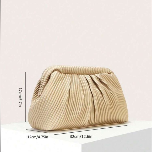 Gold Ruched Bag - Picture 5 of 10